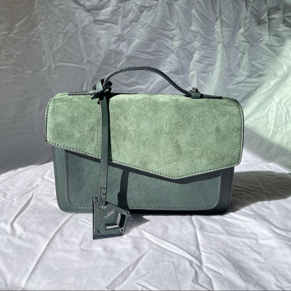 Cobble Hill Calfskin Leather Crossbody Bag - Green